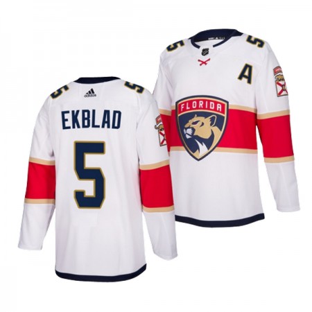 Mænd NHL Florida Panthers Trøje Aaron Ekblad 5 Adidas Hvid Authentic